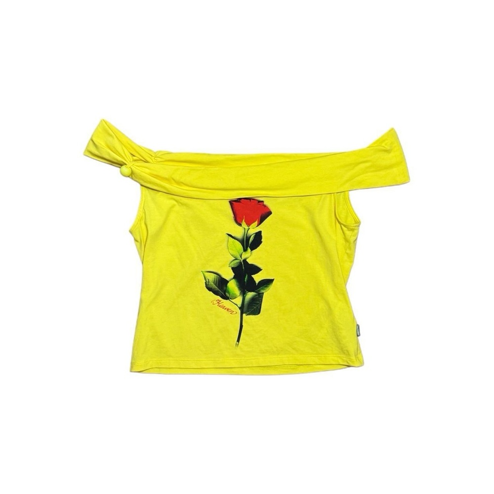 heaven by marc jacobs yellow rose top